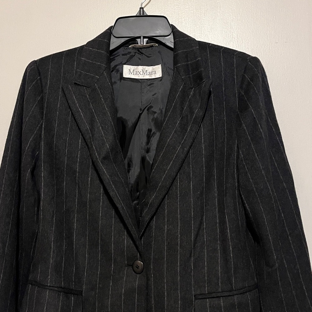 MaxMara Charcoal Pinstripe Jacket
